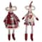 17" Boy & Girl Sitting Plush Christmas Mice Figure Set